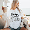 Full Of Holiday Spirit Cocktail Graphic T-Shirt Funny Drinking Quote Tee