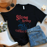 Retro Coffee Club T-Shirt, Slow Mornings Graphic Tee