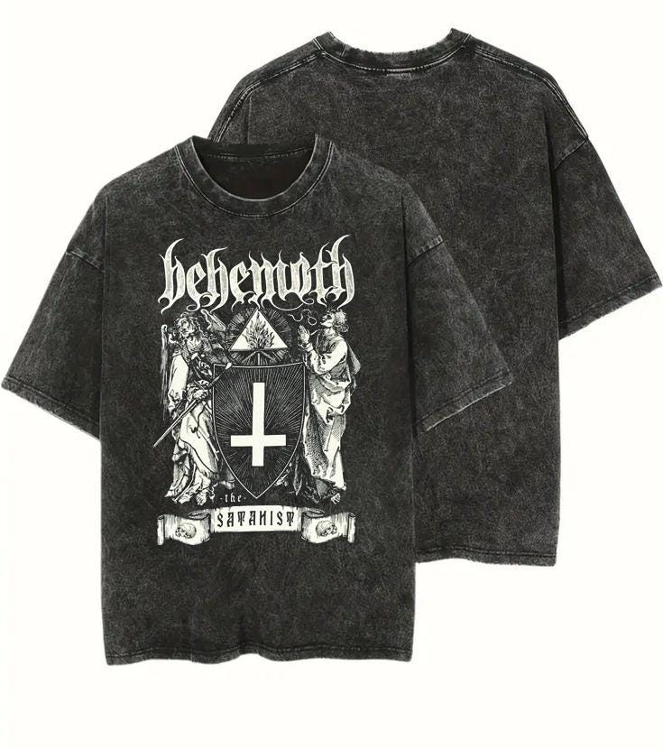 Behemoth Band Tee: Retro Wash, Classic Streetwear Style