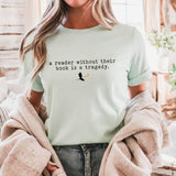 Reader Quote T Shirt Book Lover Gift Minimal Literary Tee