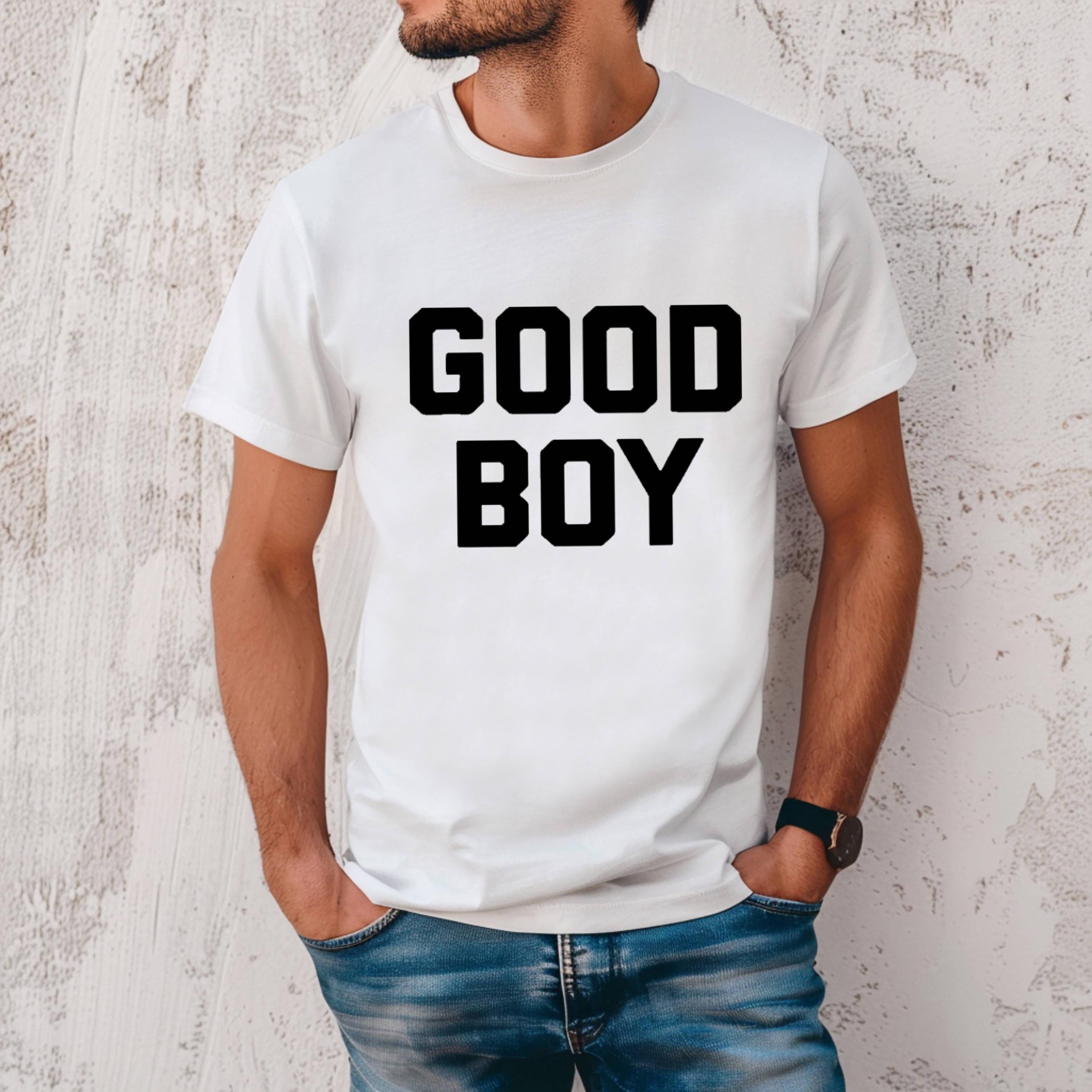 Good Boy Graphic Tee: Funny Bold Letter Streetwear