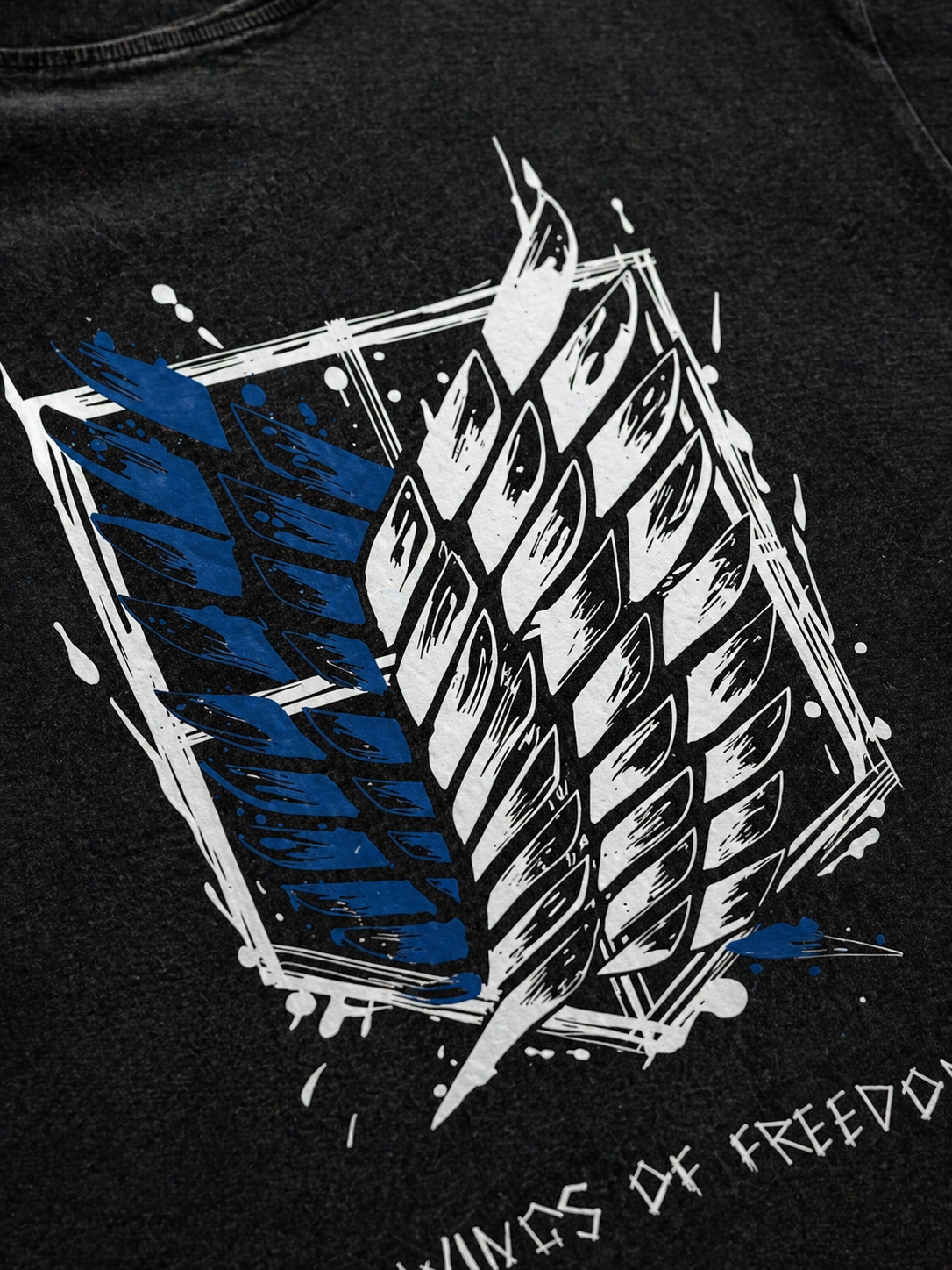 Freedom Wings Vintage Washed Streetwear Tee