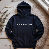 Freedom Hoodie, Minimalist Text Hoodie
