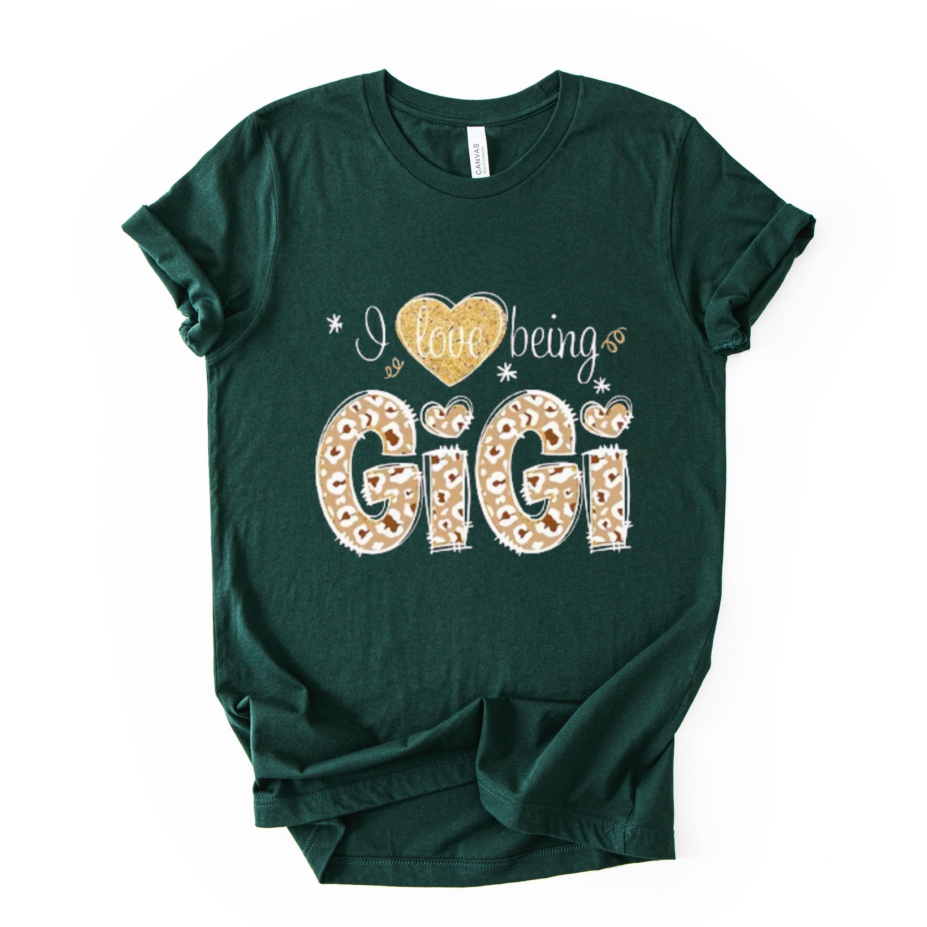 Gigi Leopard Print Shirt, Women's Graphic Tee, Vintage Style Top, Unisex Soft Cotton