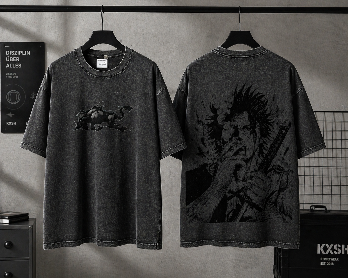 Shadow Ronin Washed Graphic T-Shirt – Vintage Streetwear Tee