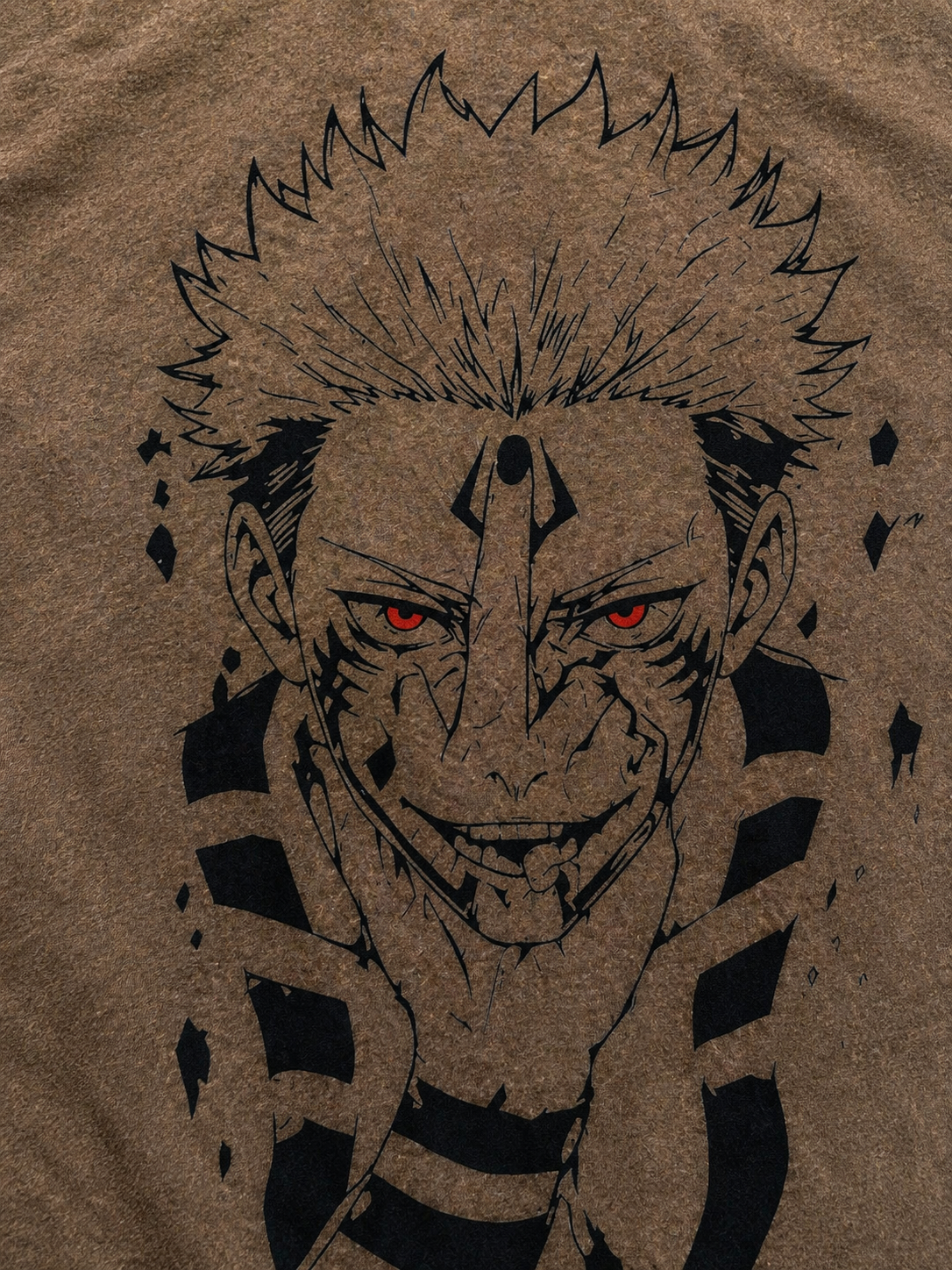 Sukuna Cursed King Vintage Washed T-Shirt – Anime Streetwear Tee