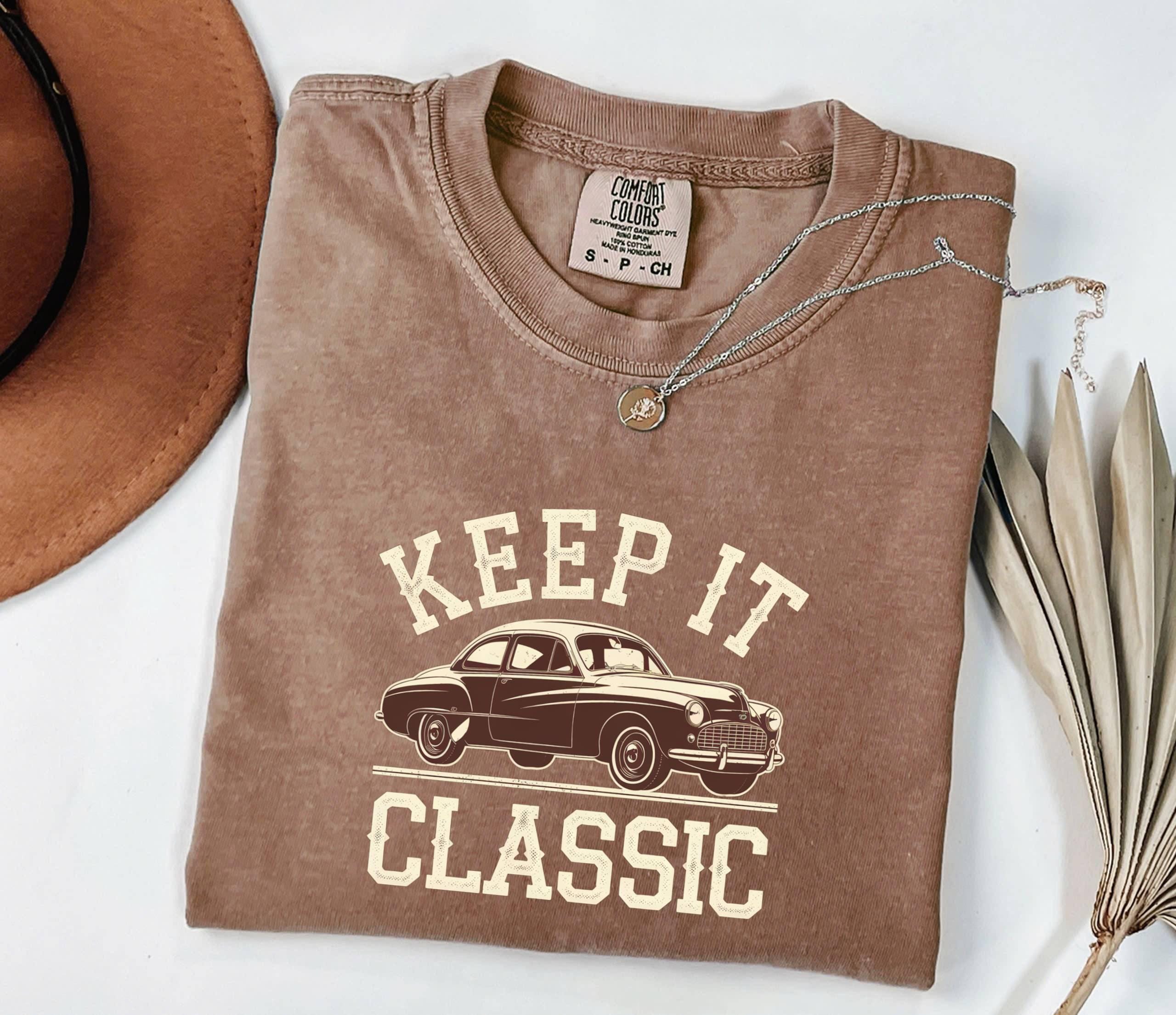 Classic Car Graphic Tee - Unisex Cotton Summer T-Shirt