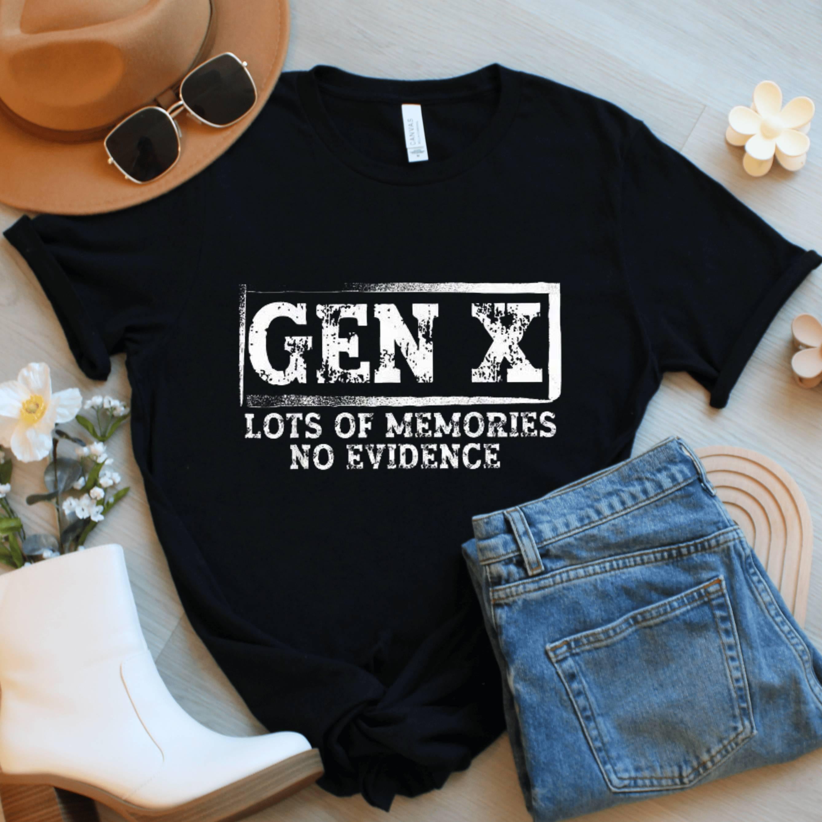 Gen X Shirt, Funny Vintage Graphic Tee, Retro Unisex T Shirt or Sweatshirt