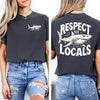 Respect The Locals Shark Graphic Tee: Vintage Coastal T-Shirt
