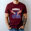 America USA Eagle Graphic T-Shirt Patriotic Fourth Of July Tee