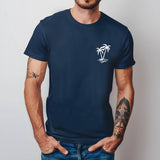 Minimal Palm Tree T Shirt Small Chest Graphic Tropical Summer Tee