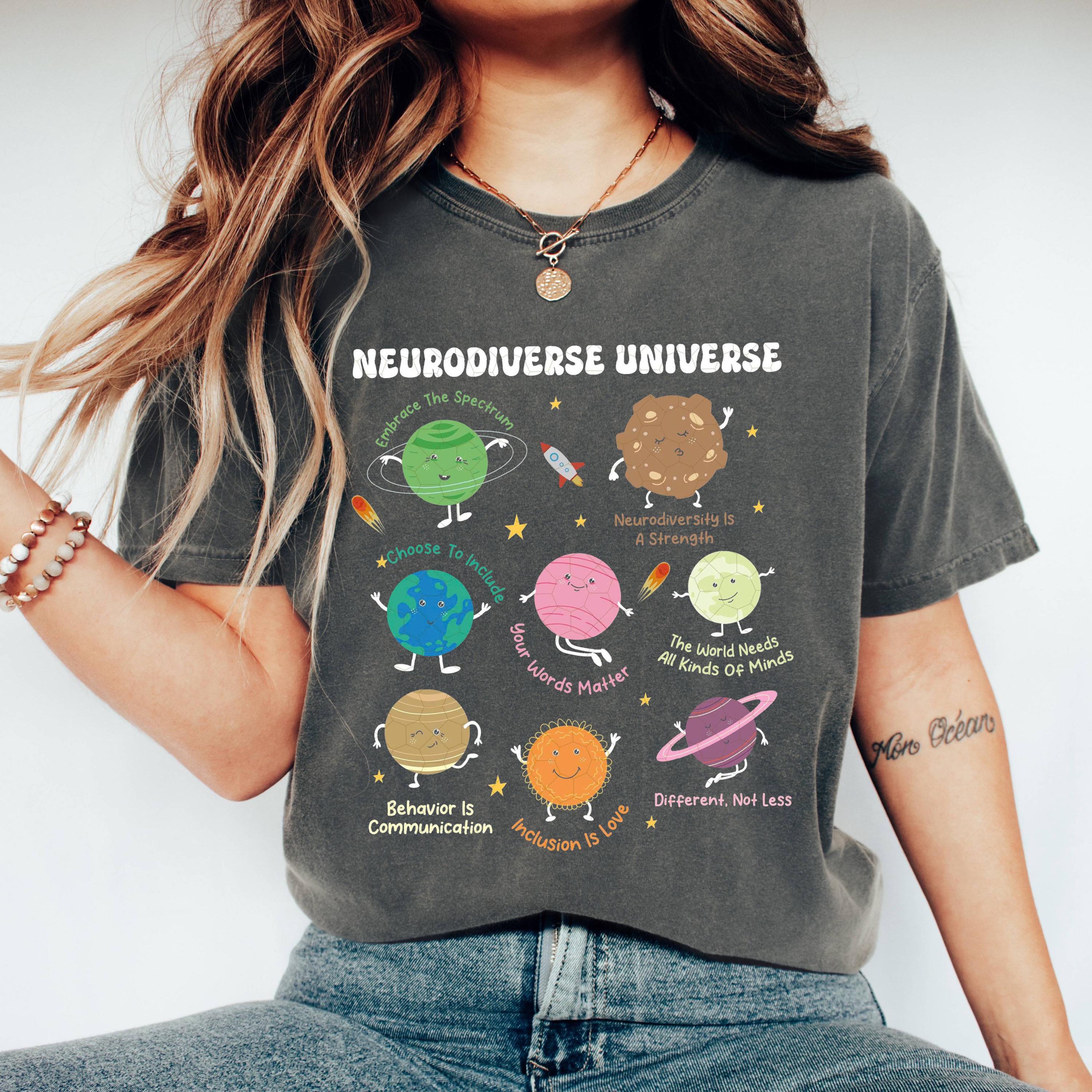 Neurodiverse Universe Graphic Tee: Inclusion Awareness Cotton Shirt