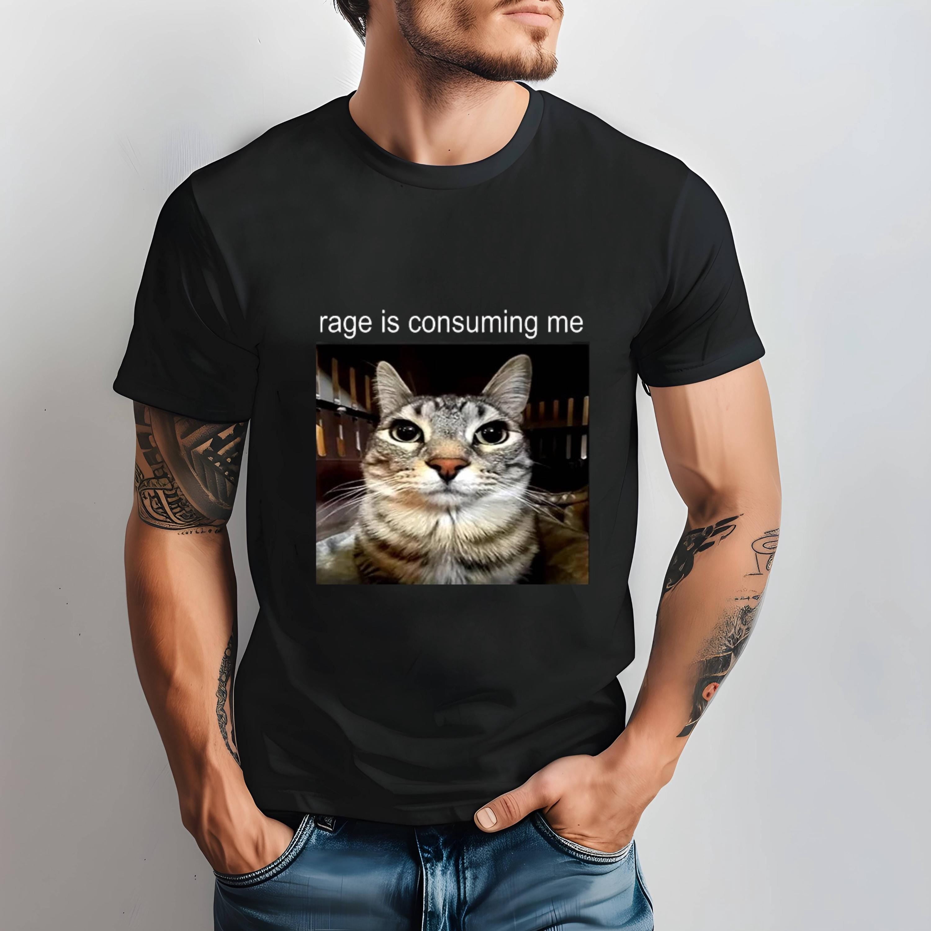 Rage Cat Meme Shirt: Funny Sarcastic Cat Lover Tee