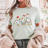 Christmas Duck Shirt, Graphic Holiday Tee, Unisex Festive Top