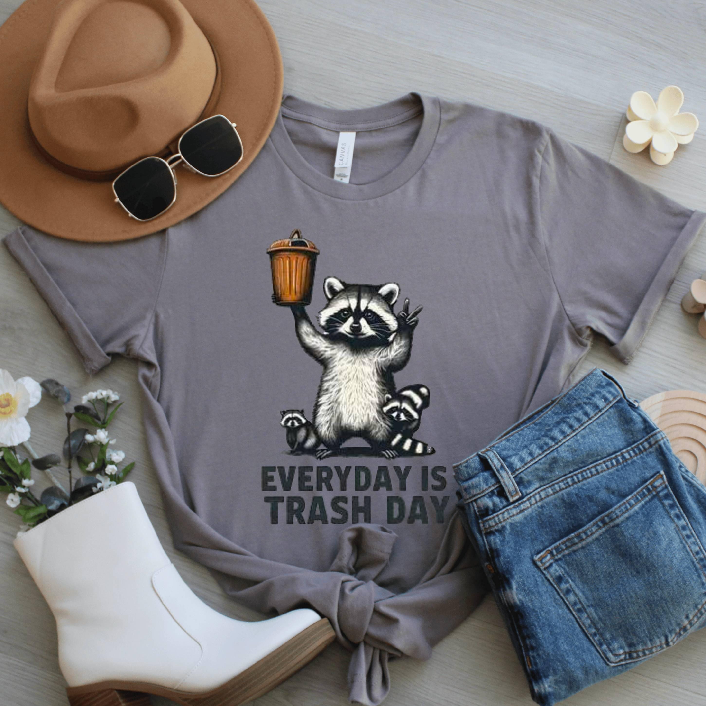 Funny Raccoon Graphic Tee, Trash Panda Humor Shirt