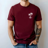 Minimal Palm Tree T Shirt Small Chest Graphic Tropical Summer Tee