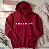 Freedom Hoodie, Minimalist Text Hoodie