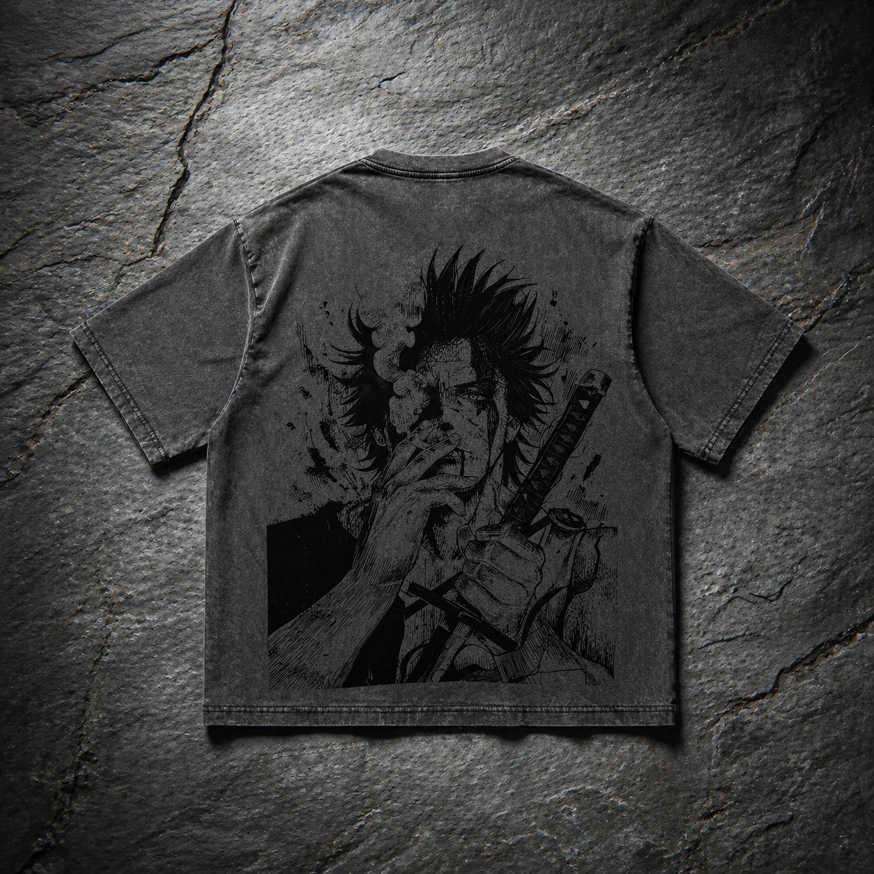 Shadow Ronin Washed Graphic T-Shirt – Vintage Streetwear Tee