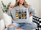 Happy New Year 2026 Sweatshirt, Holiday Outfit Top, Festive Graphic Crewneck