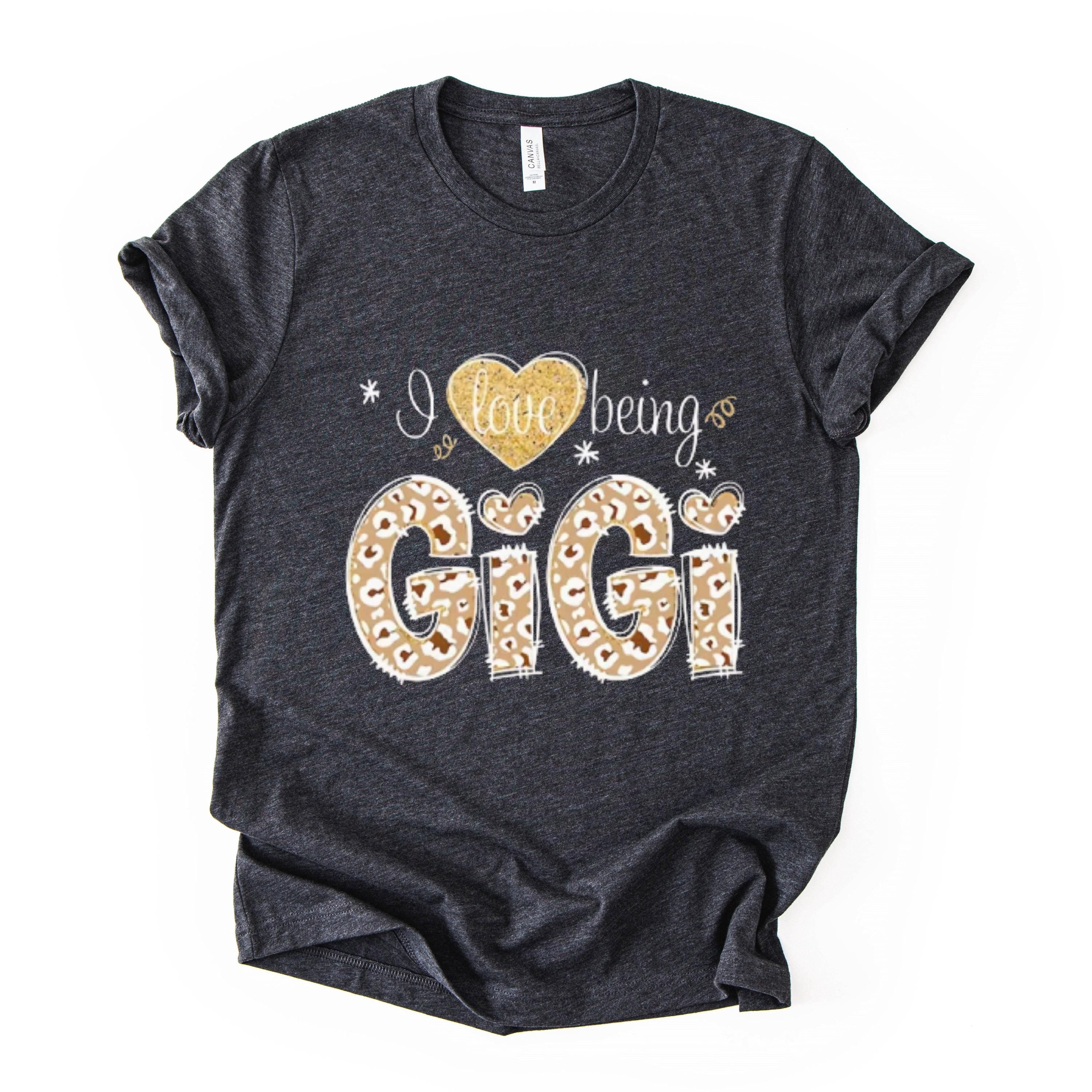 Gigi Leopard Print Shirt, Women's Graphic Tee, Vintage Style Top, Unisex Soft Cotton