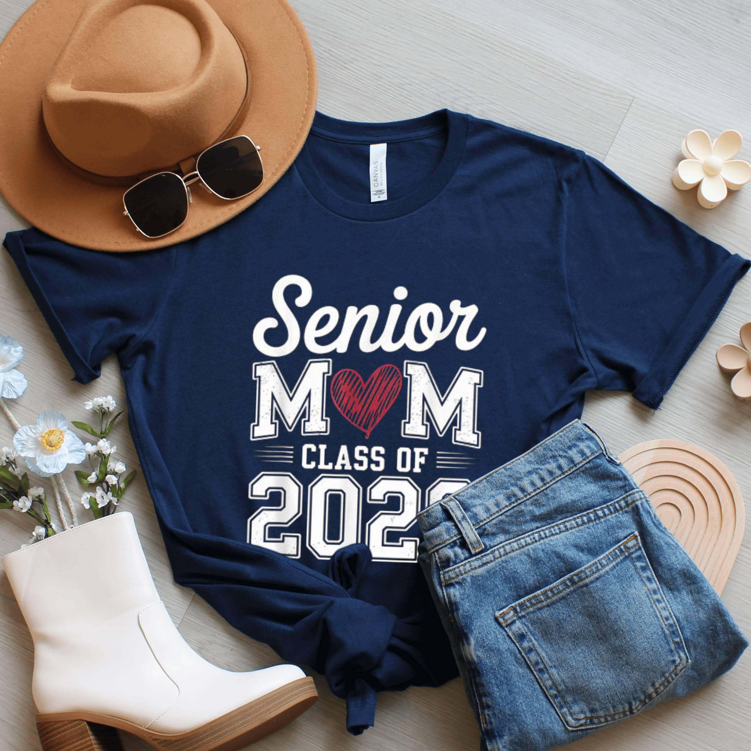 Senior Mom Shirt, Graduation Tee, Class of 2026 Graphic Shirt