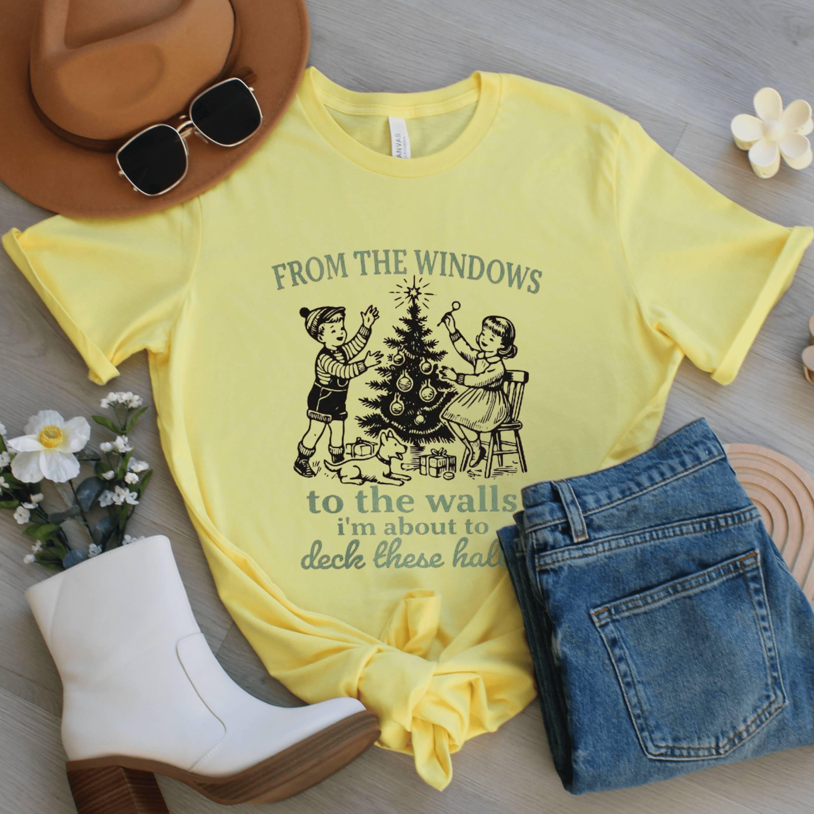 Vintage Christmas Shirt, Funny Holiday Graphic Tee, Retro Unisex Sweatshirt