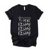 Here Fishy Fishy Shirt, Funny Fishing Tee, Unisex Fisherman Graphic Top