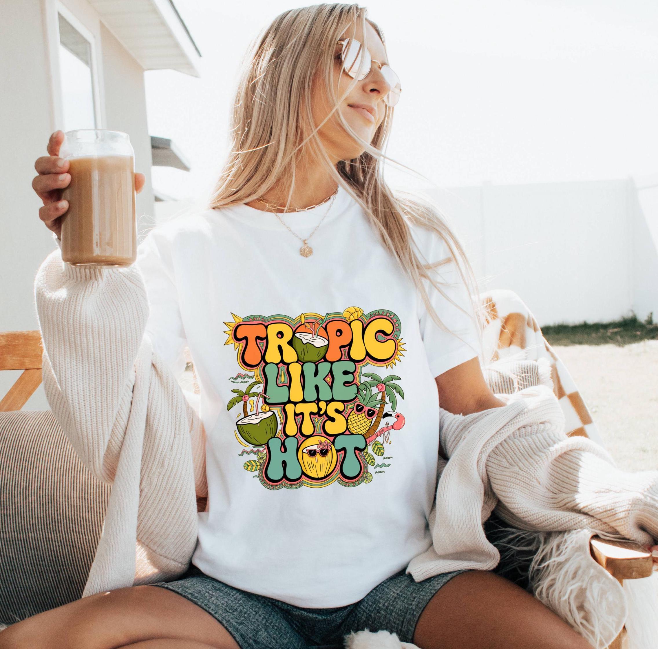 Tropic Like It's Hot T-Shirt: Fun Summer Beach Tee