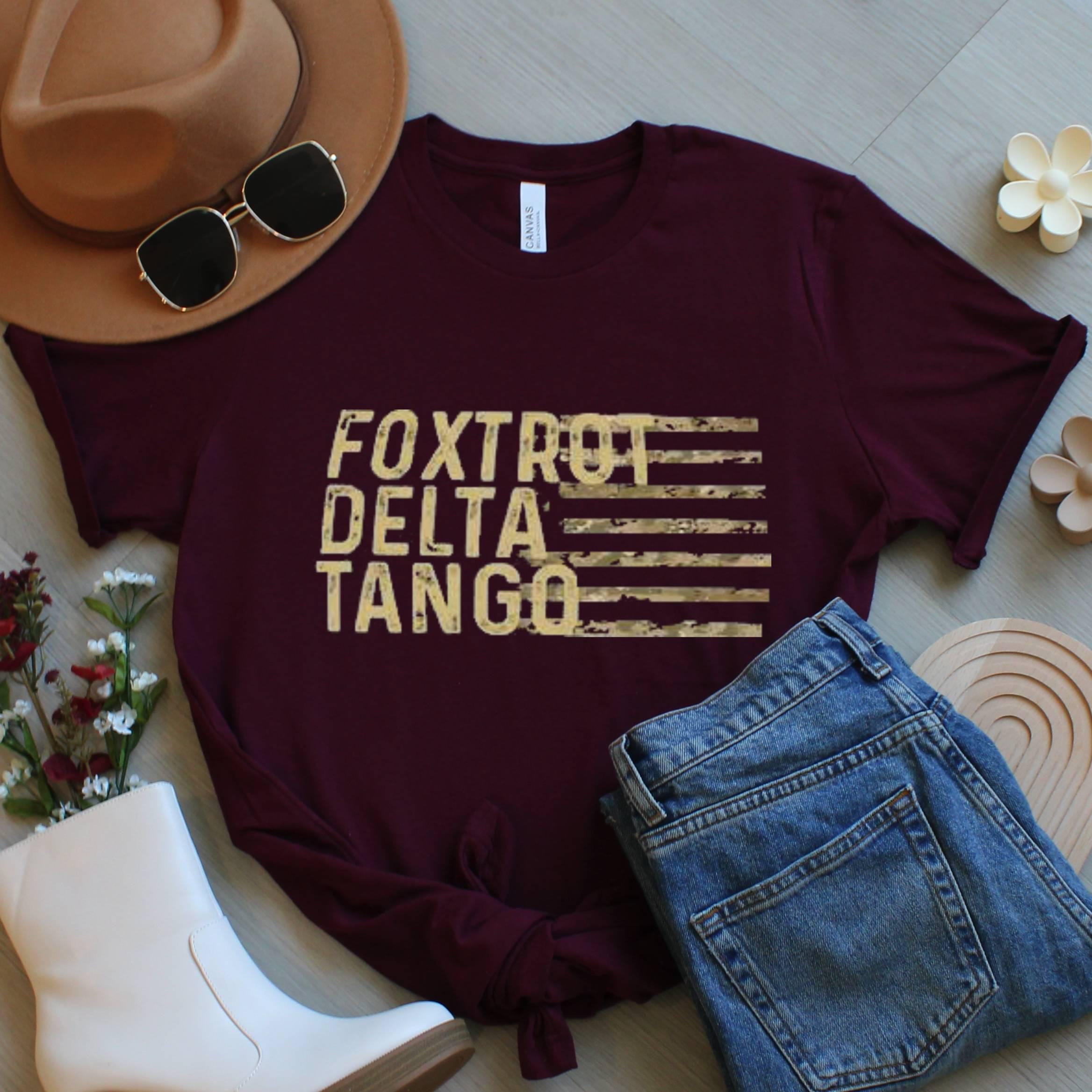 Military Phonetic Alphabet T-Shirt: Foxtrot Delta Tango Graphic Tee