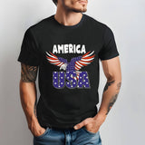America USA Eagle Graphic T-Shirt Patriotic Fourth Of July Tee