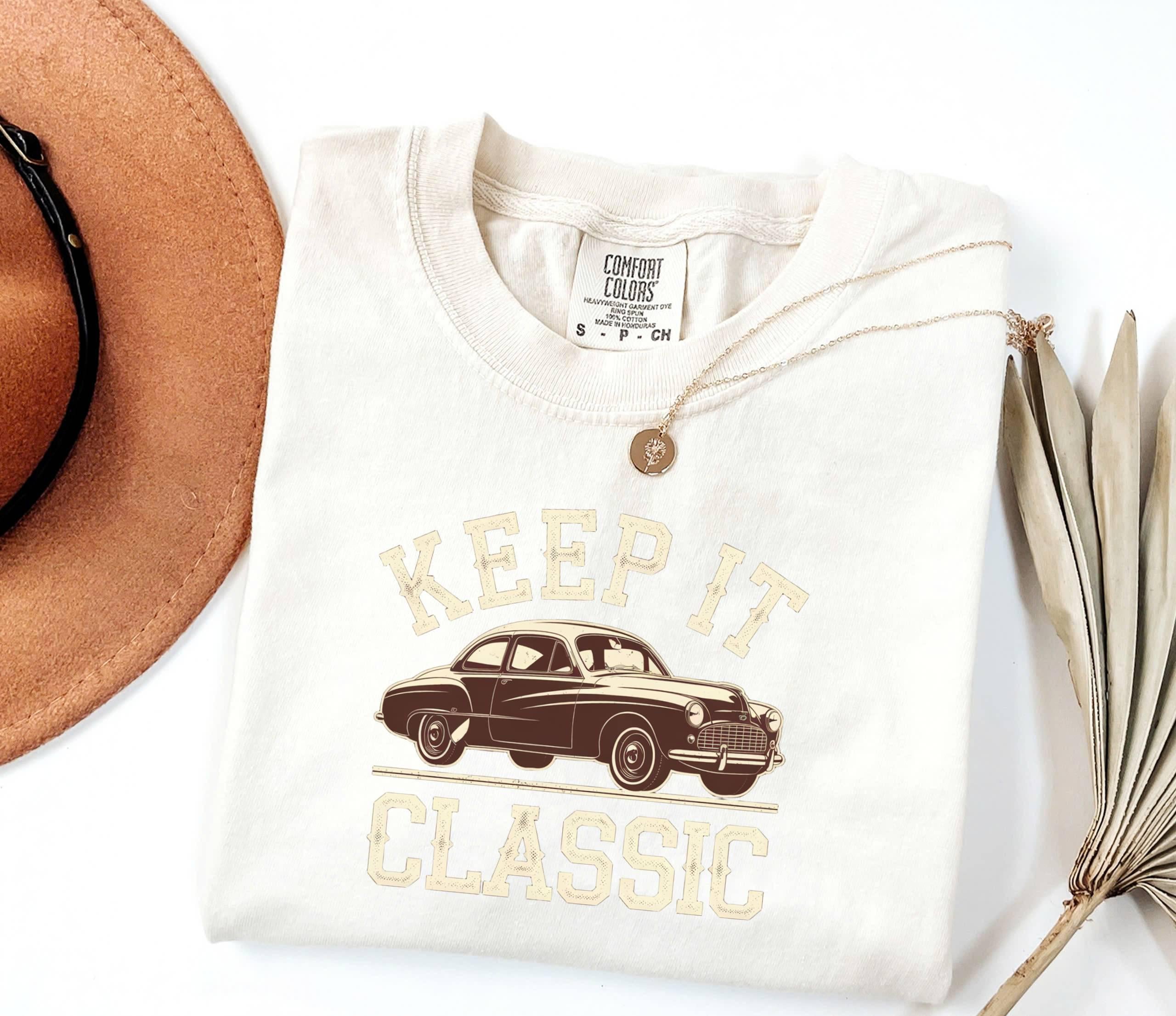 Classic Car Graphic Tee - Unisex Cotton Summer T-Shirt