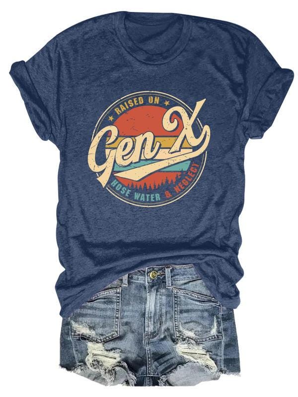 Gen X Crew Neck Tee: Soft Cotton Blend Casual T-Shirt