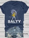 Salty Girl Tee: Women's Vintage Cotton Blend T-Shirt