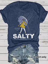 Salty Girl Tee: Women's Vintage Cotton Blend T-Shirt