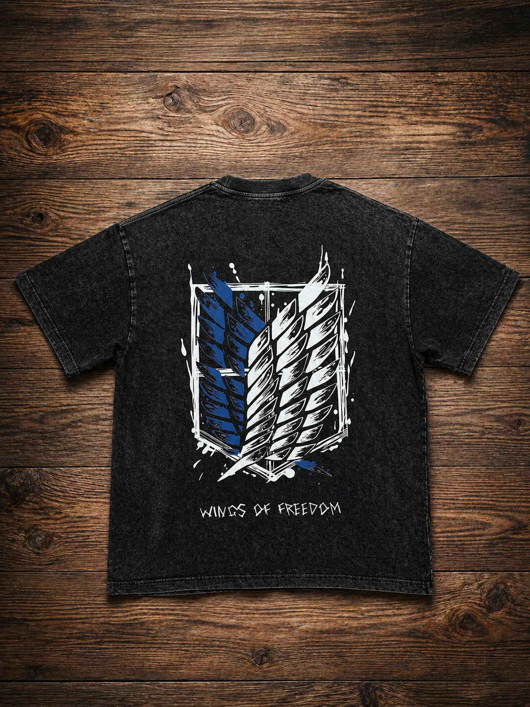 Freedom Wings Vintage Washed Streetwear Tee
