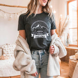 Challenge Mountain Graphic Tee: Inspirational Hiking Shirt