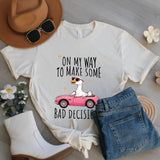 Funny Duck T-Shirt, Bad Decisions, Animal Humor Gift