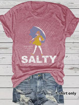 Salty Girl Tee: Women's Vintage Cotton Blend T-Shirt