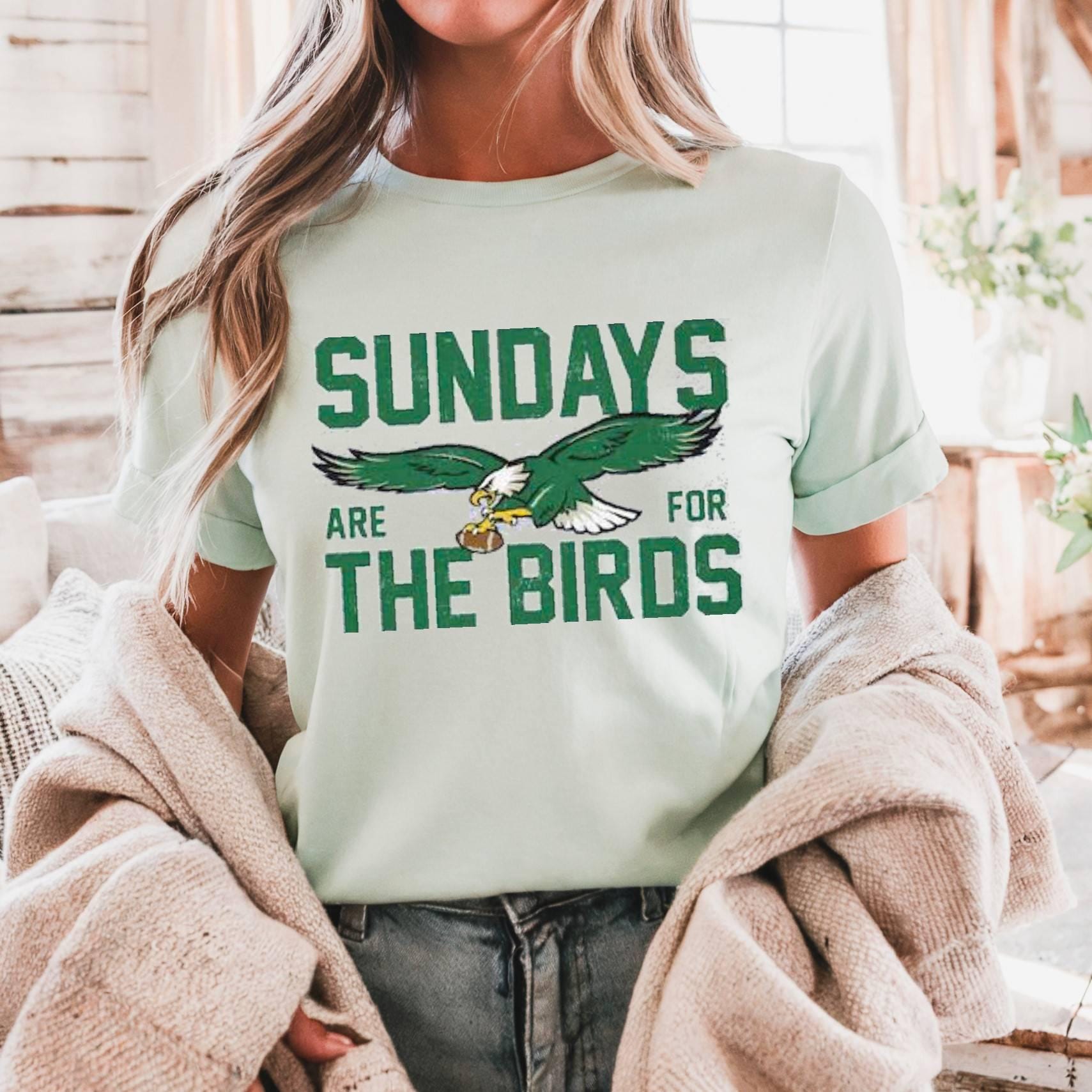 Sundays Are For The Birds Football Shirt: Funny Game Day Tee