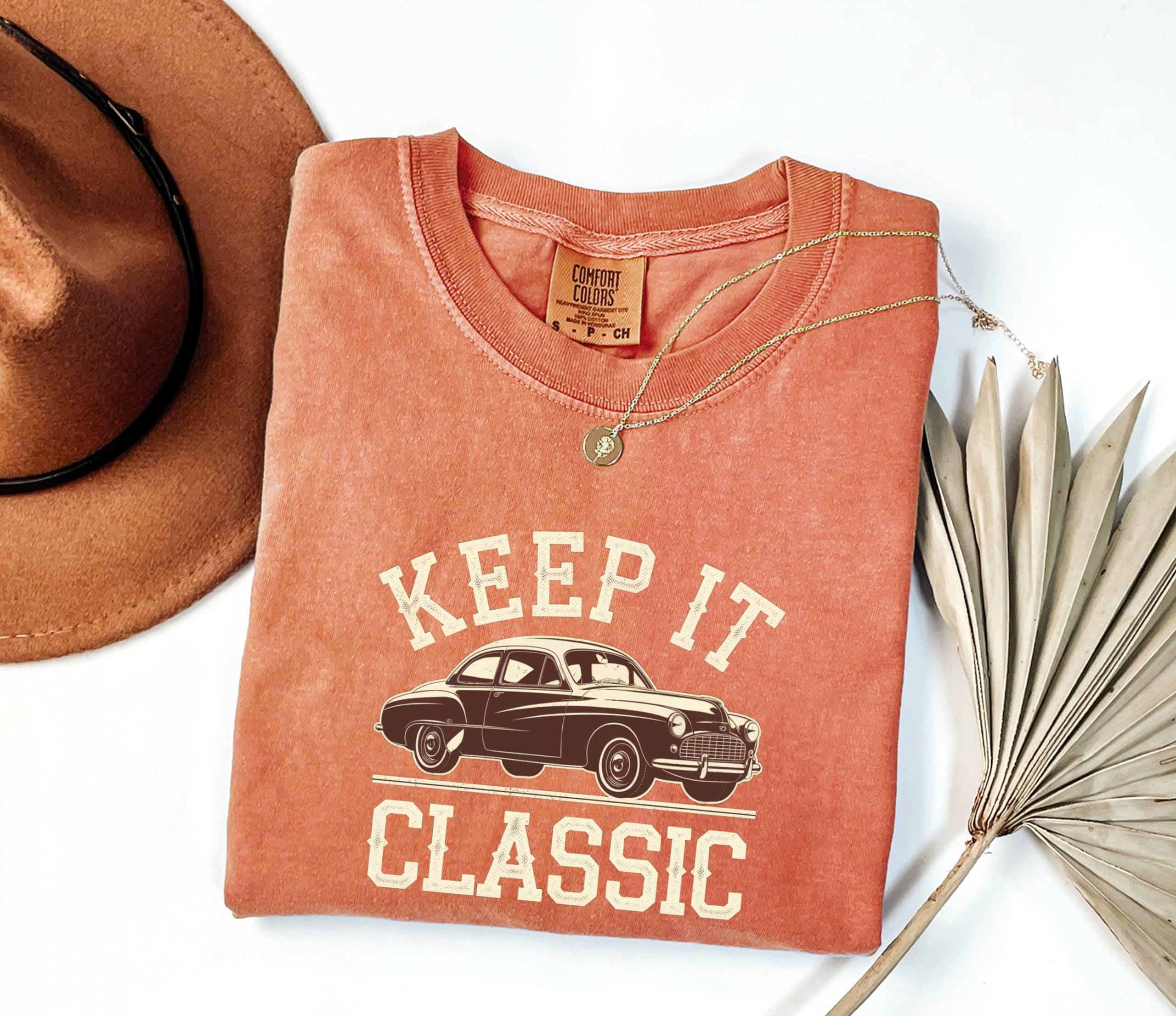 Classic Car Graphic Tee - Unisex Cotton Summer T-Shirt