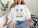 Squad Ghouls Sweatshirt, Funny Ghost Graphic Pullover, Unisex Halloween Top