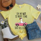 Funny Duck T-Shirt, Bad Decisions, Animal Humor Gift