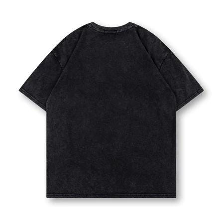 Retro Washed Cotton Graphic Tee: Dark Plan Have Faith Streetwear