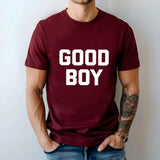 Good Boy Graphic Tee: Funny Bold Letter Streetwear