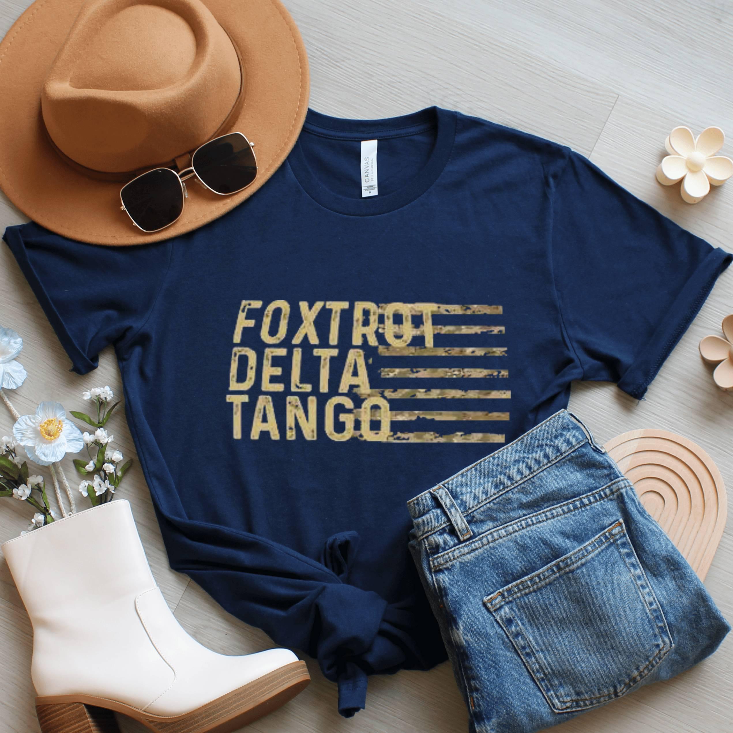 Military Phonetic Alphabet T-Shirt: Foxtrot Delta Tango Graphic Tee