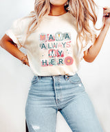 Mama Always My Hero T-Shirt – Floral Graphic Tee, Mother's Day Gift