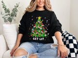 Funny Christmas Dog Sweatshirt, Get Lit Holiday Sweater, Unisex Graphic Xmas Top