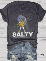 Salty Girl Tee: Women's Vintage Cotton Blend T-Shirt