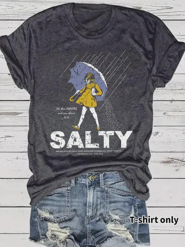 Salty Girl Tee: Women's Vintage Cotton Blend T-Shirt