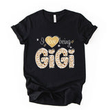 Gigi Leopard Print Shirt, Women's Graphic Tee, Vintage Style Top, Unisex Soft Cotton